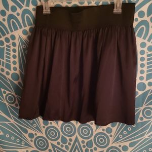 Black stretchy mini skirt